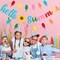 Colorful Glitter Summer Sunflower Banner, Hello Summer Ice Cream